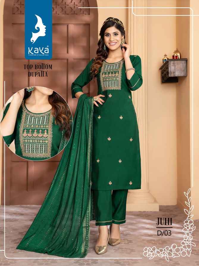 Juhi Kaya Romani Silk Readymade Suits Catalog
